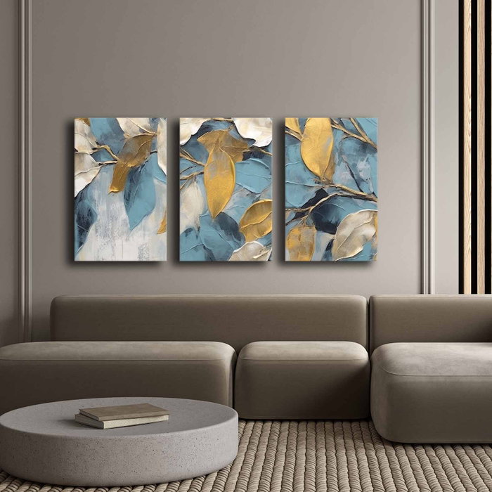 Wallity Conjunto de 3 Lienzos Decorativos Multicolor 45 x 70 cm